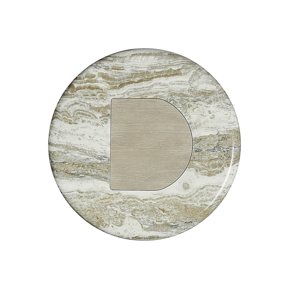 Bernhardt Bernhardt Arcadia Rustic-Modern Accent Table With Faux Stone Top, Sculptural Oak Base, 20" Square 334111