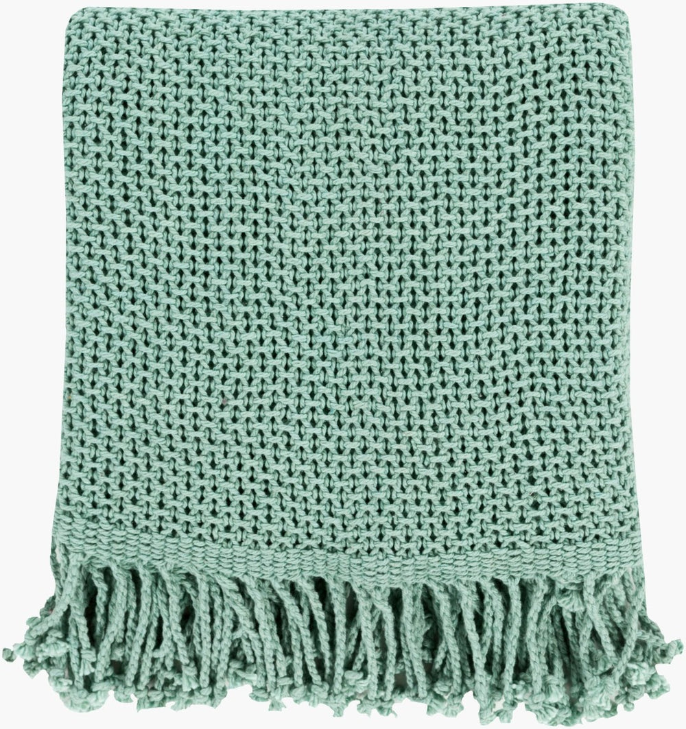 Livabliss Tibey Cotton Woven Throw Blanket with Fringe Trim for Cozy Cottage Bedroom Decor TBE5000-5070