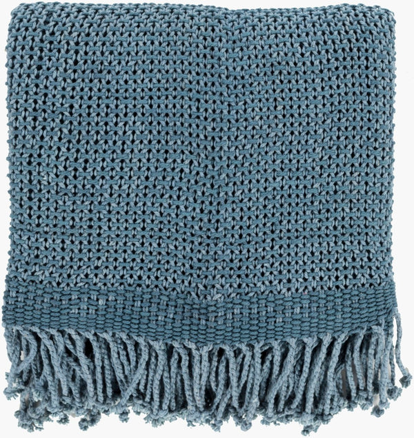 Livabliss Tibey Cotton Fringe Woven Throw Blanket Artisan Handcrafted Cottage Sofa Accent TBE5002-5070