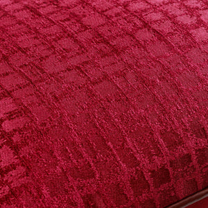 Surya Tambi 13"L X 20"W Lumbar Pillow - Modern Woven Design For Durable Comfort & Stylish Home Decor Burgundy Polyester,Cotton Tbi004-1320p