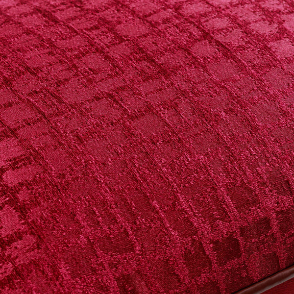 Surya Tambi 13"L X 20"W Lumbar Pillow - Modern Woven Design For Durable Comfort & Stylish Home Decor Burgundy Polyester,Cotton Tbi004-1320p