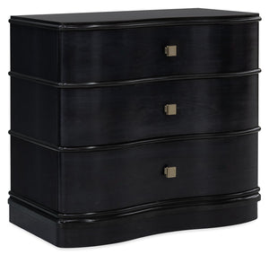 Hooker Furniture Melange Serpentine Three Drawer Accent Chest with Glam Champagne Hardware 628-85766-49