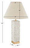 Safavieh Jannise Table Lamp XII23 Natural/Gold Concrete /Iron TBL3002A