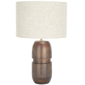 Safavieh Nami, 19 Inch, Smoke Grey, Mango Wood/Iron Table Lamp TBL3008A