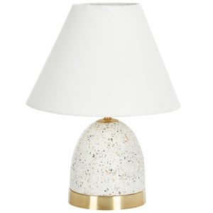 Safavieh Nicolai, 20 Inch, White Terrazzo/Gold, Terrazzo/Iron Table Lamp  TBL3015A