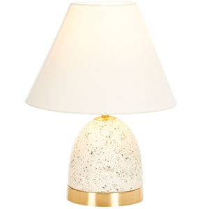 Safavieh Nicolai, 20 Inch, White Terrazzo/Gold, Terrazzo/Iron Table Lamp  TBL3015A