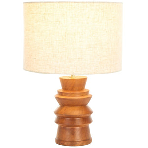 Safavieh Rodi, 17 Inch, Natural, Mango Wood/Iron Table Lamp  TBL3016A