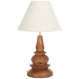 Safavieh Solene, 20 Inch, Light Walnut/Gold, Mango Wood/Iron Table Lamp TBL3017A