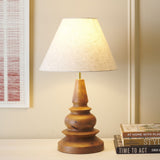 Safavieh Solene, 20 Inch, Light Walnut/Gold, Mango Wood/Iron Table Lamp TBL3017A