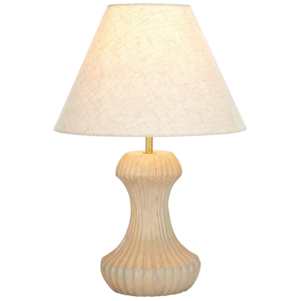 Safavieh Cosmea, 18 Inch, Off White, Mango Wood/Iron Table Lamp TBL3018A