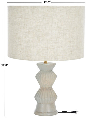 Safavieh Isano, 17 Inch, Off White, Mango Wood/Iron Table Lamp TBL3019A