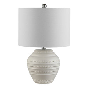 Lenon Ceramic Table Lamp - Elegant White Design for Modern Home Decor & Ambient Lighting Solutions