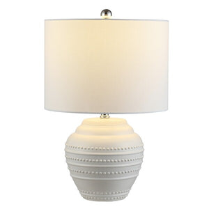 Lenon Ceramic Table Lamp - Elegant White Design for Modern Home Decor & Ambient Lighting Solutions