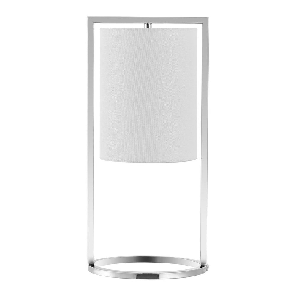 Safavieh Tamiko, 17.75 Inch, Chrome, Iron Table Lamp Chrome 8.25 x 8.25 x 17.75