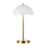 Safavieh Goldie, 18 Inch, Brass/White, Metal Table Lamp Brass Gold / White TBL4566A