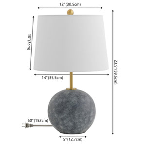 Safavieh Cla, 23.5 Inch, Grey Washed/Brass, Concrete/Metal Table Lamp Grey Washed / Brass TBL4592A