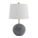 Safavieh Cla, 23.5 Inch, Grey Washed/Brass, Concrete/Metal Table Lamp Grey Washed / Brass TBL4592A