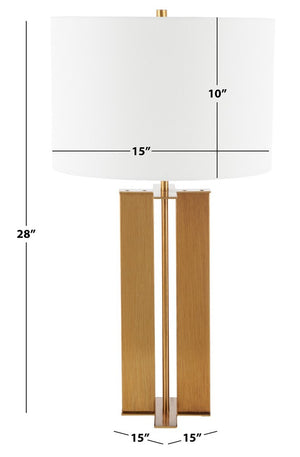 Safavieh Vanya Table Lamp XII23 Antique Gold Steel TBL7024A