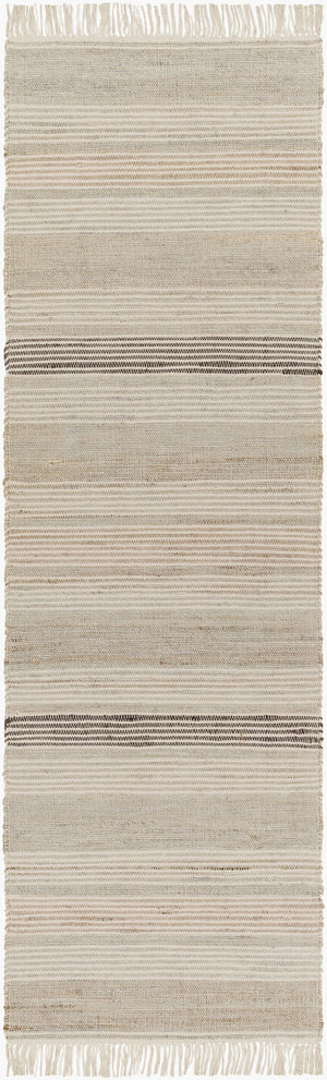 Surya Trabzon 2' X 3' Handmade Cotton & Jute Rug - Timeless Cottage Style With Unique Fringe Detail Light Beige Jute,Cotton Tbo2300-268