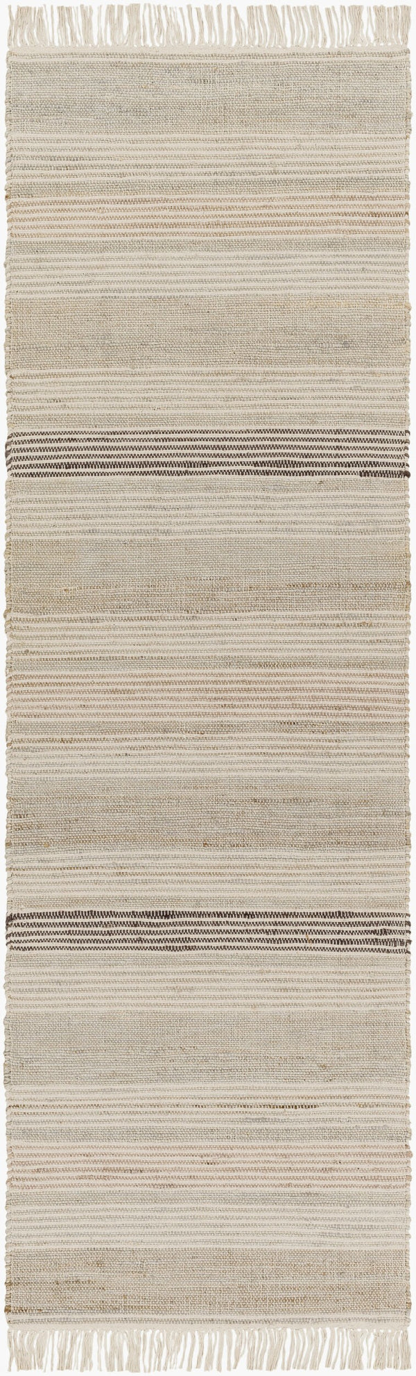 Surya Trabzon 2' X 3' Handmade Cotton & Jute Rug - Timeless Cottage Style With Unique Fringe Detail Light Beige Jute,Cotton Tbo2300-268