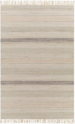 Surya Trabzon 2' X 3' Handmade Cotton & Jute Rug - Timeless Cottage Style With Unique Fringe Detail Light Beige Jute,Cotton Tbo2300-23