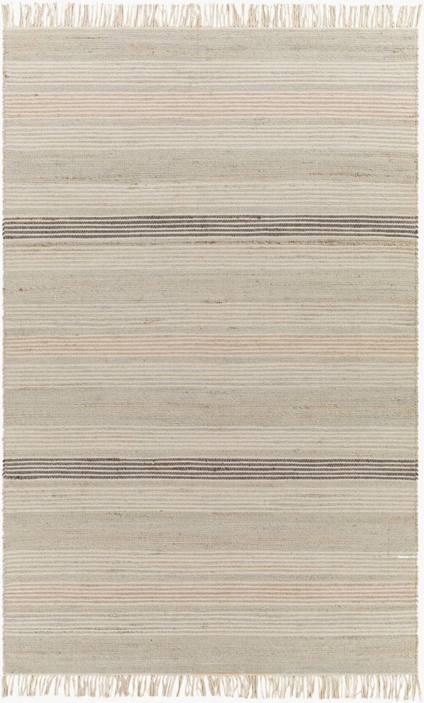 Surya Trabzon Handwoven Cotton Jute Flatweave Area Rug Fringe Artisan Cottage Accent 2' x 3' Rectangle TBO2300-23