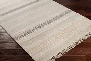 Surya Trabzon 2' X 3' Handmade Cotton & Jute Rug - Timeless Cottage Style With Unique Fringe Detail Light Beige Jute,Cotton Tbo2300-23