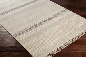 Surya Trabzon Handwoven Cotton Jute Flatweave Area Rug Fringe Artisan Cottage Accent 2' x 3' Rectangle TBO2300-23