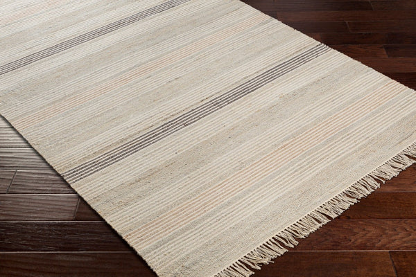 Surya Trabzon Handwoven Cotton Jute Flatweave Area Rug Fringe Artisan Cottage Accent 2' x 3' Rectangle TBO2300-23