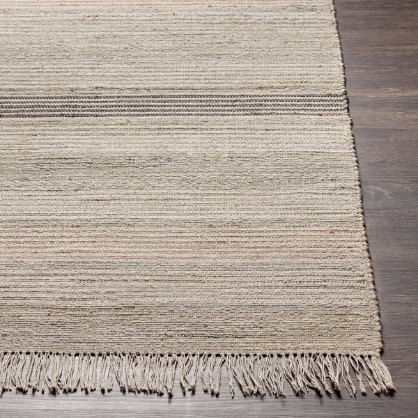 Surya Trabzon Handwoven Cotton Jute Flatweave Area Rug Fringe Artisan Cottage Accent 2' x 3' Rectangle TBO2300-23