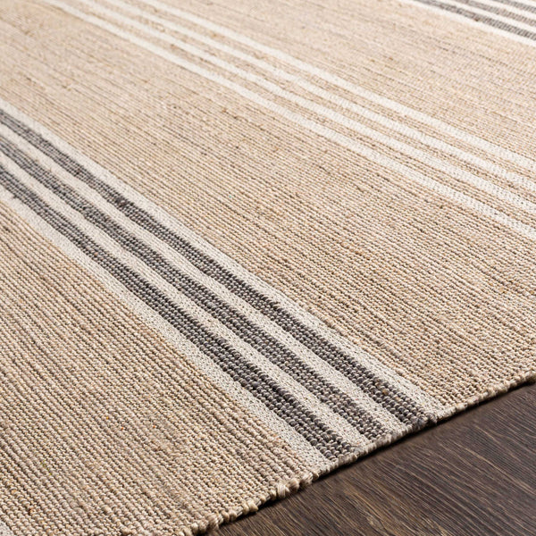 Surya Trabzon 2' X 3' Handmade Cotton & Jute Rug - Timeless Cottage Style With Unique Fringe Detail Tan Jute,Cotton Tbo2301-268