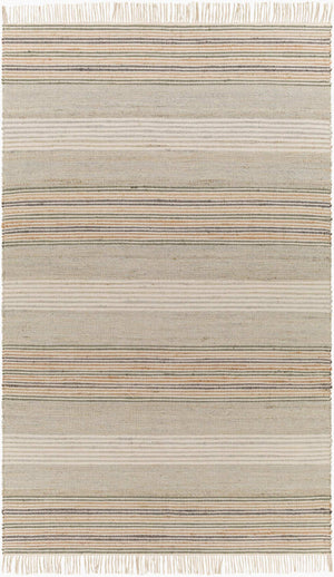 Surya Trabzon 2' X 3' Handmade Cotton & Jute Rug - Timeless Cottage Style With Unique Fringe Detail Light Beige Jute,Cotton Tbo2302-576