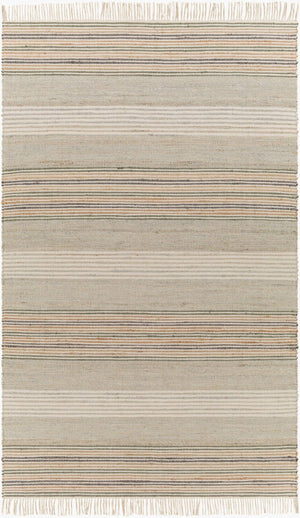 Surya Trabzon Handwoven Cotton Jute Runner Rug Fringe Edge Artisan Farmhouse Hallway 5' x 7'6" Rectangle TBO2302-576
