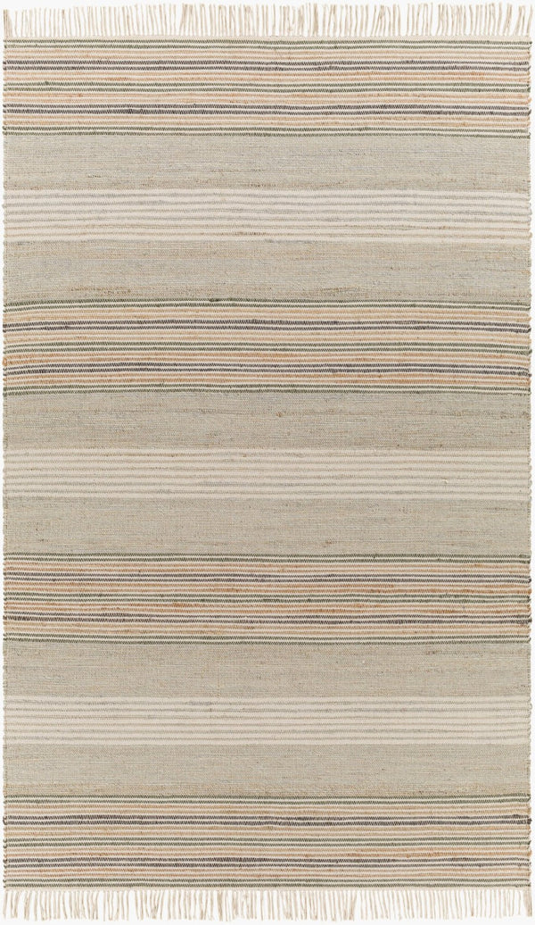 Surya Trabzon Handwoven Cotton Jute Runner Rug Fringe Edge Artisan Farmhouse Hallway 5' x 7'6" Rectangle TBO2302-576
