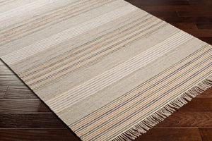 Surya Trabzon 2' X 3' Handmade Cotton & Jute Rug - Timeless Cottage Style With Unique Fringe Detail Light Beige Jute,Cotton Tbo2302-576