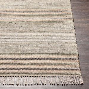 Surya Trabzon Handwoven Cotton Jute Runner Rug Fringe Edge Artisan Farmhouse Hallway 5' x 7'6" Rectangle TBO2302-576