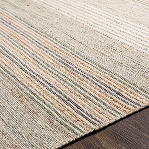 Surya Trabzon Handwoven Cotton Jute Runner Rug Fringe Edge Artisan Farmhouse Hallway 5' x 7'6" Rectangle TBO2302-576