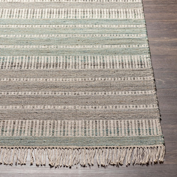 Surya Trabzon Handwoven Cotton Jute Flatweave Accent Rug Fringed Bohemian Cottage Entryway 5' x 7'6" Rectangle TBO2303-576