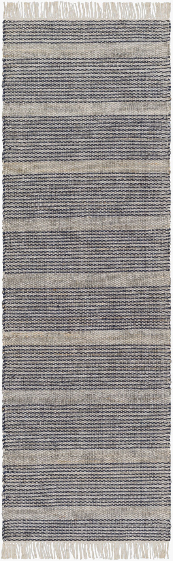Surya Trabzon 2' X 3' Handmade Cotton & Jute Rug - Timeless Cottage Style With Unique Fringe Detail Navy Jute,Wool Tbo2304-268