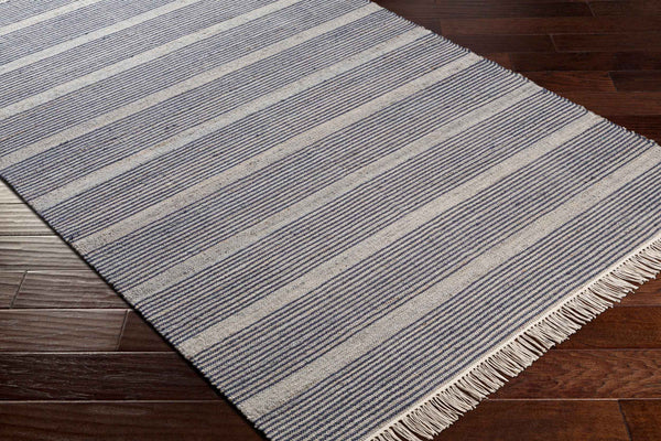 Surya Trabzon 2' X 3' Handmade Cotton & Jute Rug - Timeless Cottage Style With Unique Fringe Detail Navy Jute,Wool Tbo2304-268