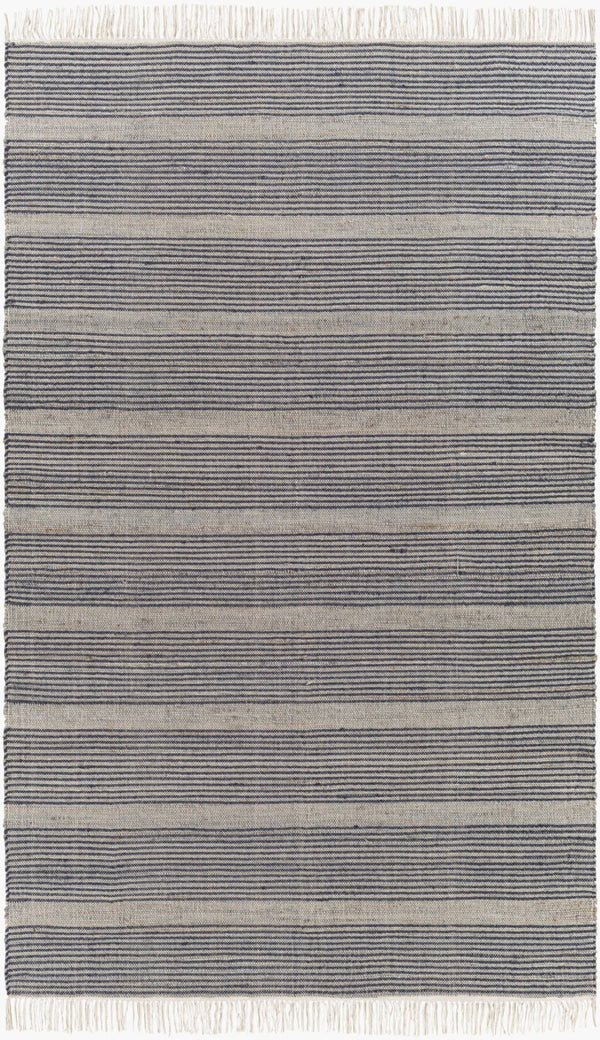 Surya Trabzon Handwoven Jute Wool Area Rug with Fringe Artisan Accent for Entryway or Bedroom TBO2304-23