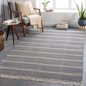 Surya Trabzon Handwoven Jute Wool Area Rug with Fringe Artisan Accent for Entryway or Bedroom TBO2304-23