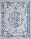 Nourison Whimsicle WHS03 Machine Made Power-loomed Ornamental Border Indoor Only Farmhouse Bohemian Rug Grey Blue, Grey Blue 100% Polypropylene 99446831477