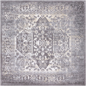 Livabliss Tibetan Updated Traditional Area Rug Woven in Turkey for Elegant Living Spaces Ivory, Tan 7'10" x 7'10" Square TBT2300-710SQ