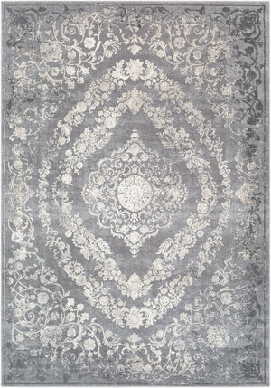Livabliss Tibetan Style Area Rug with Lustrous Sheen for Living and Dining Spaces Charcoal, Beige 6'7" x 9'6" Rectangle TBT2301-6796