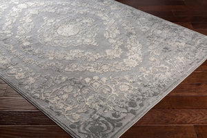Livabliss Tibetan Style Area Rug with Lustrous Sheen for Living and Dining Spaces Charcoal, Beige 2' x 2'11" TBT2301-23