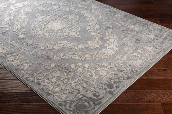 Livabliss Tibetan Style Area Rug with Lustrous Sheen for Living and Dining Spaces Charcoal, Beige 2' x 2'11" TBT2301-23