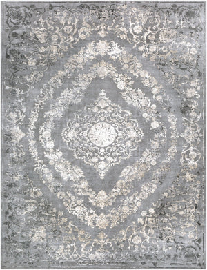 Livabliss Tibetan Style Area Rug with Lustrous Sheen for Living and Dining Spaces Charcoal, Beige 7'10" x 10'2" TBT2301-710103