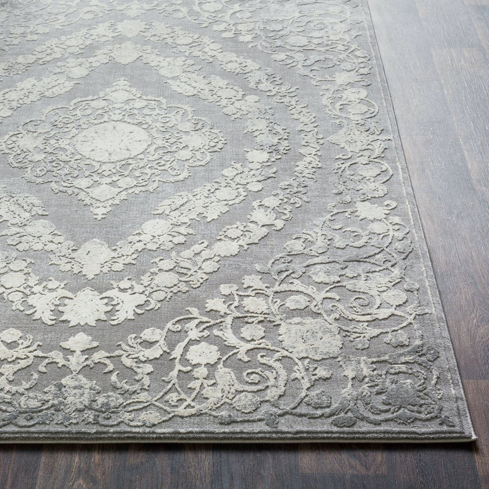 Livabliss Tibetan Style Area Rug with Lustrous Sheen for Living and Dining Spaces Charcoal, Beige 6'7" x 9'6" Rectangle TBT2301-6796