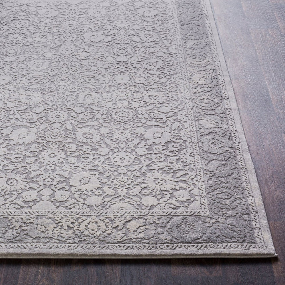 Livabliss Tibetan Heritage Pattern Area Rug Soft Polypropylene Accent for Entryways and Bedrooms Medium Gray, Ch 2'7" x 7'7" TBT2302-2776